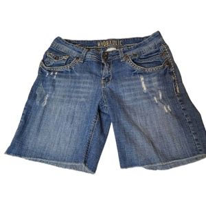 HYDRAULIC Women’s Raw edged Denim Bermuda Shorts Size 11/12 ( juniors)